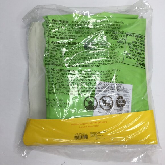 Sun Squad 33" Inflatable Swim Tube Handles Green Pool Beach Sea Fun Summer - Picture 4 of 4